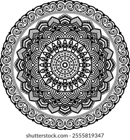 Mandala design can be used in wall art or in background