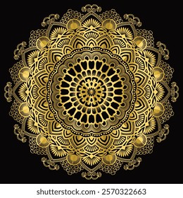 Mandala design can be used in background of wall art