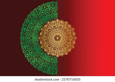 Mandala design can be used in background of wall art