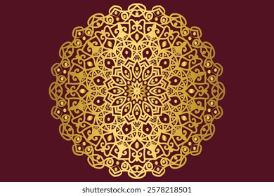 Mandala design can be used in background of wall art