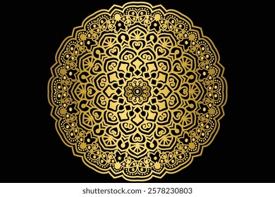 Mandala design can be used in background of wall art