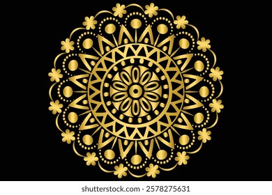 Mandala design can be used in background of wall art