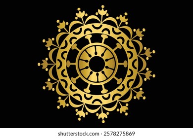 Mandala design can be used in background of wall art