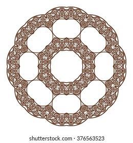 Mandala design. Mandala, circular ornament 