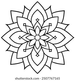 Mandala design with clean lines