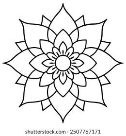 Mandala design with clean lines