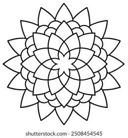 Mandala design with clean lines