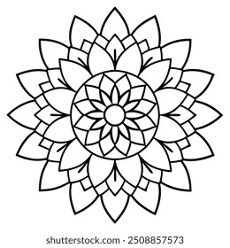 Mandala design with clean lines