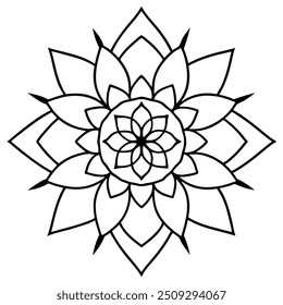 Mandala design with clean lines
