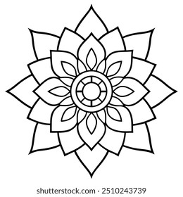 Mandala design with clean lines