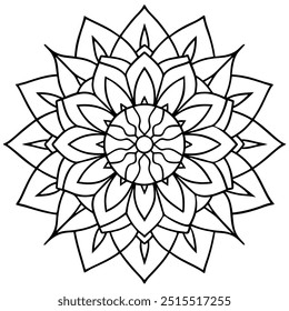 Projeto Mandala com linhas limpas