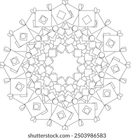 Mandala design with color and stroke