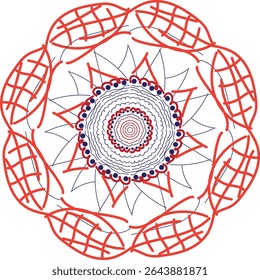 mandala design and colorful background vector in eps file