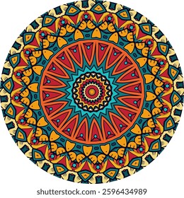 Mandala Design with Colorful Geometric Patterns