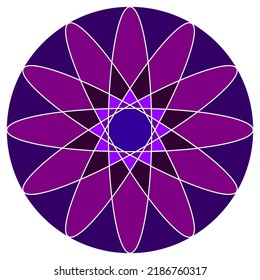 Mandala design. Colorful pattern. Abstract Vector illustration. Round vector ornament Mandala. Print. EPS 10. Purple Pink Violet Blue Flower. Round design Decorative abstract ornament Circular pattern