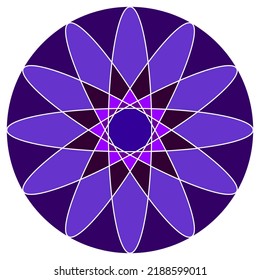 Mandala design. Colorful pattern. Abstract Vector illustration. Round vector ornament Mandala. Print. EPS 10. Purple Pink Violet Blue Flower. Round design Decorative abstract ornament Circular pattern