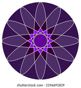 Mandala design. Colorful pattern. Abstract Vector illustration. Round vector ornament Mandala. Print. EPS 10. Purple Pink Violet Blue Flower. Round design Decorative abstract ornament Circular pattern