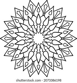 Mandala Design für Färbung, Hintergrund, Tätowierung, Geometrie, Vintage, Kunst, Symbol