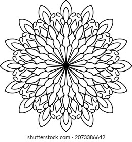 Mandala Design für Färbung, Hintergrund, Tätowierung, Geometrie, Vintage, Kunst, Symbol