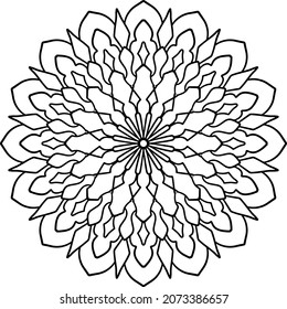 Mandala design for coloring, background, tattoo, geometric, vintage, art, icon
