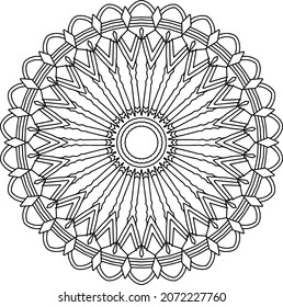 Mandala Diseño para colorear, blanco y negro, vector, ilustración, arte, cosecha