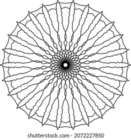Mandala Diseño para colorear, blanco y negro, vector, ilustración, arte, cosecha