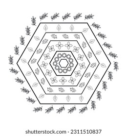 Mandala design for coloring book