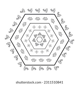 Mandala Design für das Farbbuch