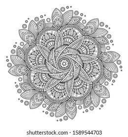 mandala design for coloring book adult