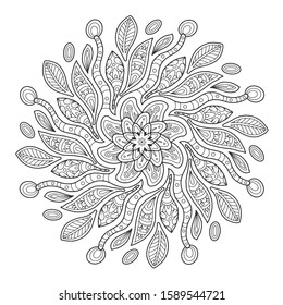 mandala design for coloring book adult