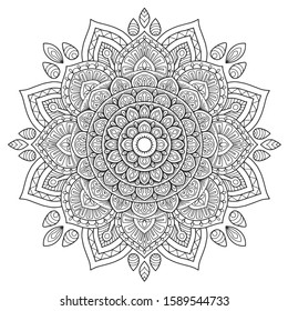 mandala design for coloring book adult