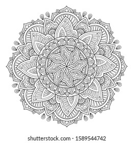 mandala design for coloring book adult