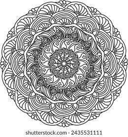 Mandala design for coloring book. Decorative round ornaments. Unusual flower shape. Oriental vector, Weave design elements Yoga eps 10