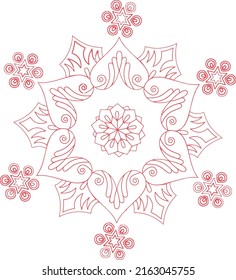 Diseño de Mandala. Página del libro de colorear Mandala.