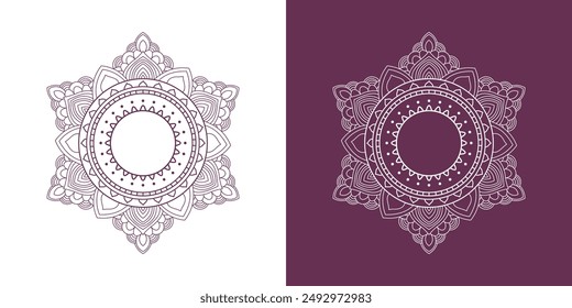 mandala design for coloring book, relaxing and easy mandala art for tattoo design