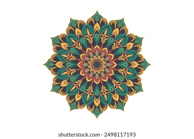 mandala design for coloring book, relaxing and easy mandala art for tattoo design, vector mandala design