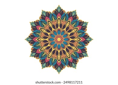 mandala design for coloring book, relaxing and easy mandala art for tattoo design, vector mandala design