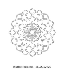 design de mandala para livro de coloração, relaxante e fácil arte de mandala para design de tatuagem, design de mandala de vetor