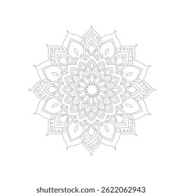 mandala design for coloring book, relaxing and easy mandala art for tattoo design, vector mandala design