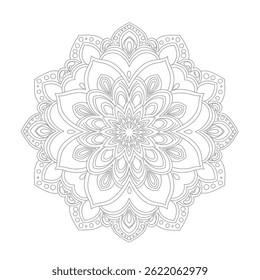 design de mandala para livro de coloração, relaxante e fácil arte de mandala para design de tatuagem, design de mandala de vetor