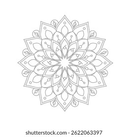 design de mandala para livro de coloração, relaxante e fácil arte de mandala para design de tatuagem, design de mandala de vetor
