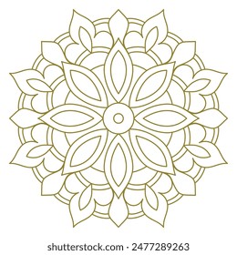 mandala design for coloring book, tattoo design, wall art, simple mandala art
