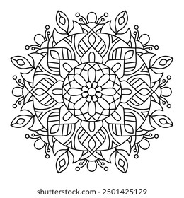 mandala design for coloring book, wall art, tattoo design, mandala art for henna design, simple mandala design
