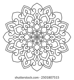 mandala design for coloring book, wall art, tattoo design, mandala art for henna design, decorative mandala design
