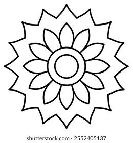 Diseño de mandala para libros para colorear, creatividad, decoración, moda, papelería, arte digital, manualidades, alivio del estrés y atención plena