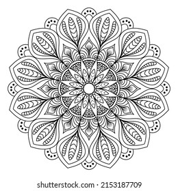 Mandala design for coloring books. vintage mandala Decorative round ornaments. Islamic backgrounds Vintage decorative elements Oriental pattern. mandala Decorative background vector illustration.