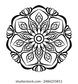 Mandala design for coloring book,tattoo design