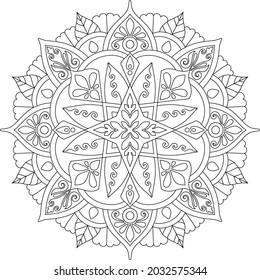 mandala design for coloring page