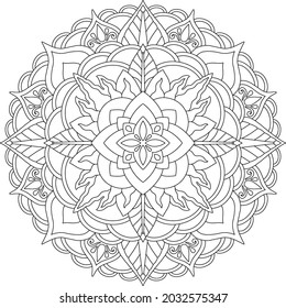 mandala design for coloring page