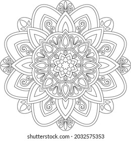 mandala design for coloring page